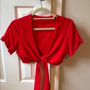 Tied crop top